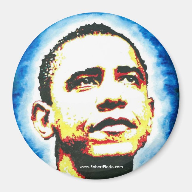 Íman Logotipo do Retrato Obama (Frente)