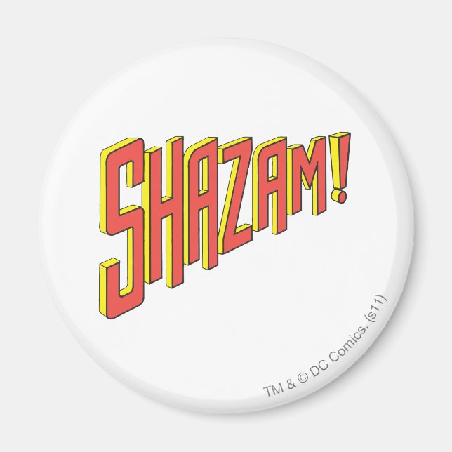 Íman Logotipo do Shazam Vermelho/Amarelo (Frente)