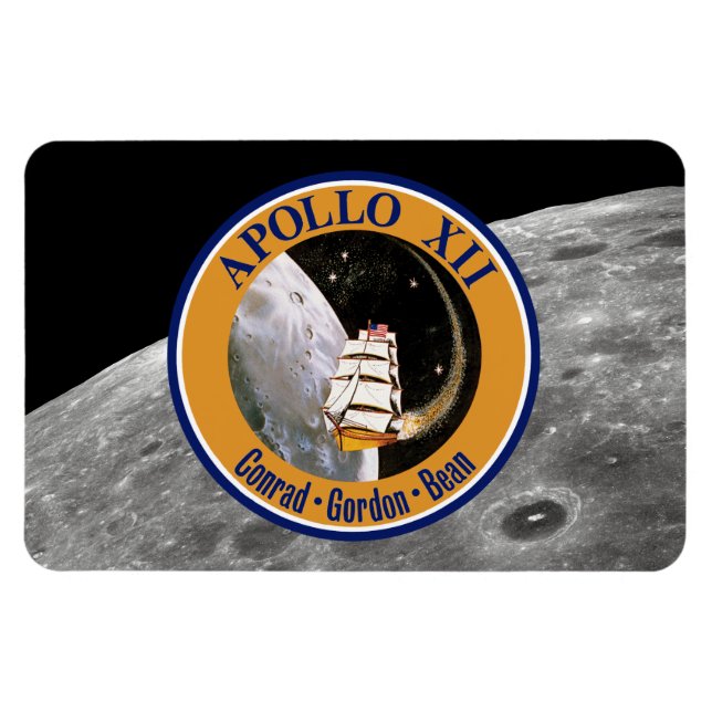 Íman Logotipo do Símbolo da Missão Apollo 12 (Horizontal)