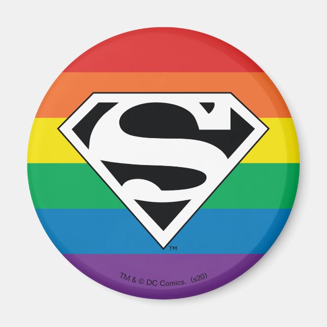 Íman Logotipo do Super-Homem Rainbow (Frente)