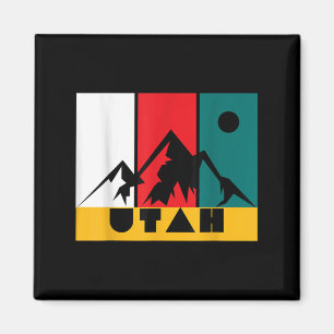 Íman Logotipo do Utah Vintage - Park City Utah - Esqui 
