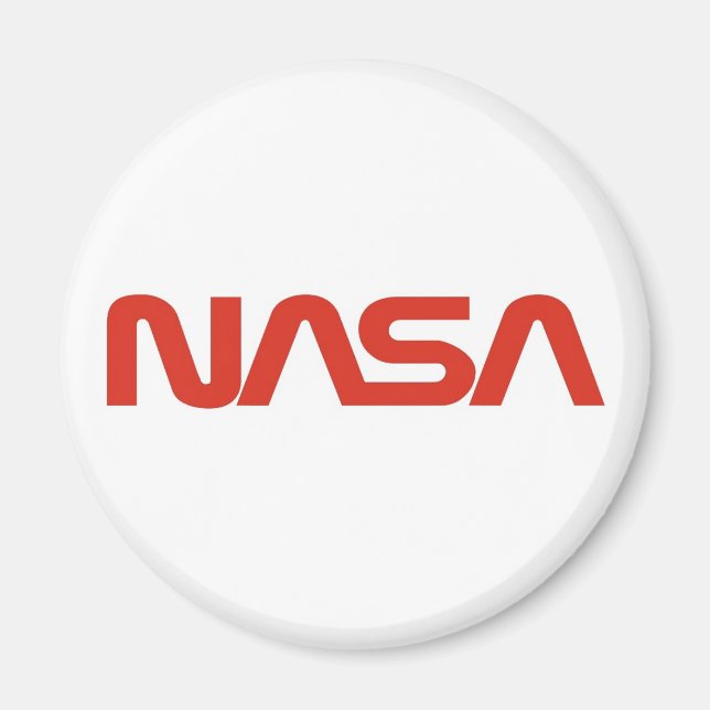 Íman Logotipo do verme vermelho NASA (Frente)