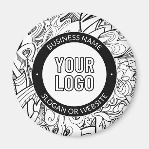 Íman Logotipo empresarial ou modelo de texto editável e