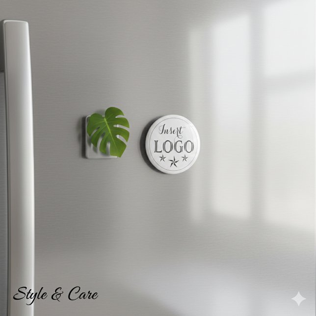 Íman Logotipo Empresarial Personalizado Redondo (Personalized Business Logo Round Magnet)