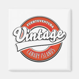 Íman logotipo estilo vintage de Fuerteventura Espanha