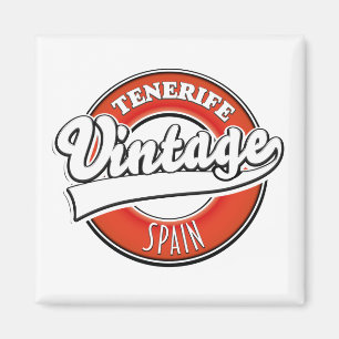 Íman logotipo estilo vintage tenerife espanha