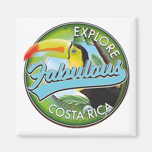 Íman Logotipo explore fabulous costa rica (Frente)