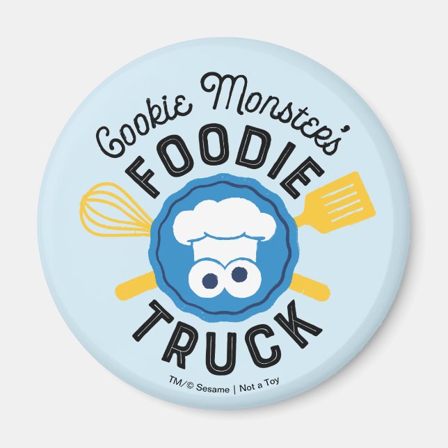 Íman Logotipo Foodie Truck do Monstro do Cookie (Frente)