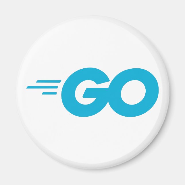 Íman Logotipo Golang (Ir para o idioma de programação) (Frente)