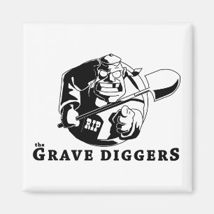 Íman logotipo grave dos escavadores
