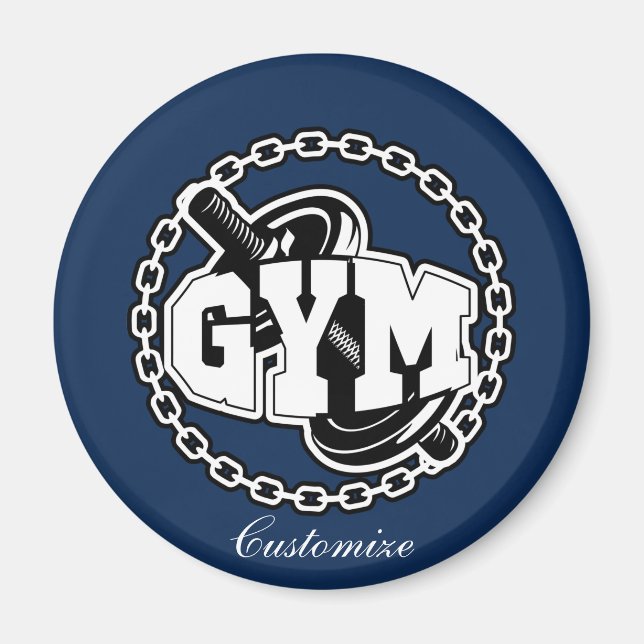 Íman Logotipo Gym Barbell Thunder_Cove (Frente)