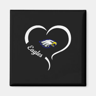 Íman Logotipo Hubbard Eagles Slogan Hs Meio Coração