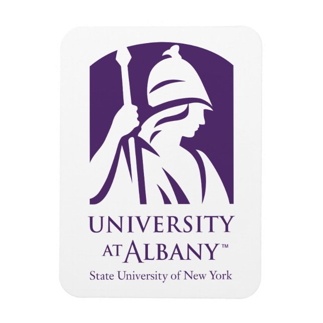 Íman Logotipo Icônico da Universidade de Albany (Vertical)