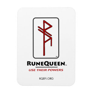 Íman Logotipo icônico RuneQueen Portents e Design
