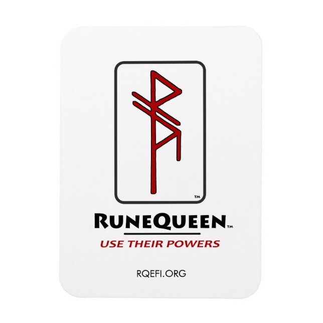 Íman Logotipo icônico RuneQueen Portents e Design (Vertical)