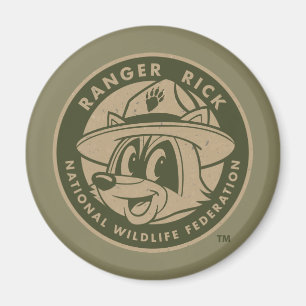 Íman Logotipo Khaki do rick da guarda florestal do rick