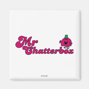 Íman Logotipo Magenta Sr. Chatterbox