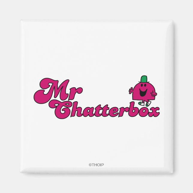 Íman Logotipo Magenta Sr. Chatterbox (Frente)