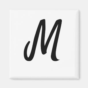 Íman logotipo monograma minimalista simples personaliza