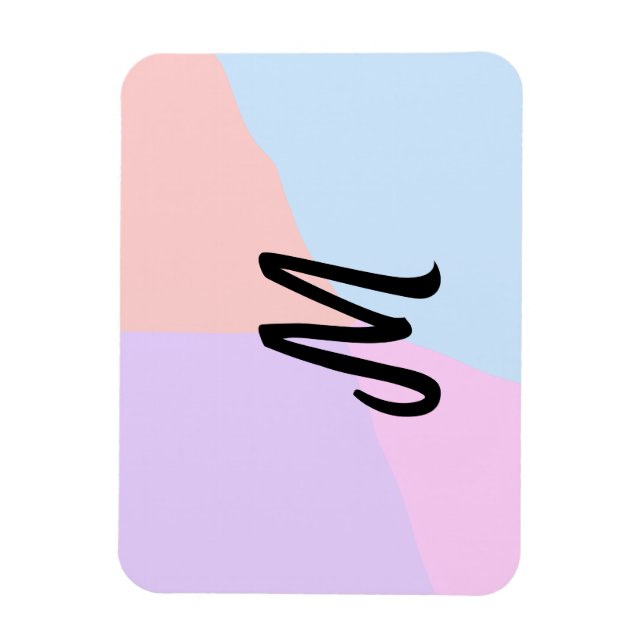 Íman logotipo monograma simples e mínimo personalizado (Vertical)