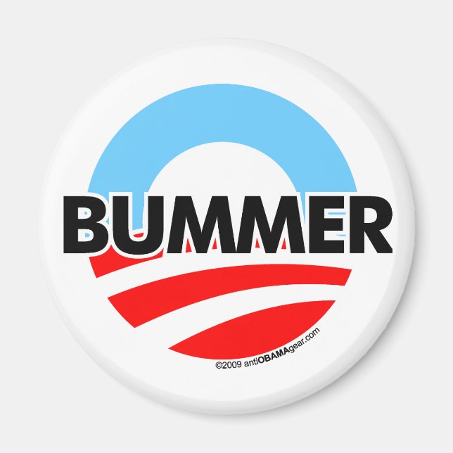 Íman Logotipo Obama O Bummer (Frente)
