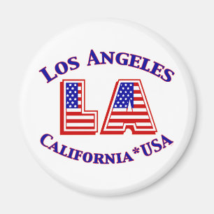 Íman Logotipo patriótico de Los Angeles EUA