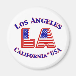 Íman Logotipo Patriótico de Los Angeles USA