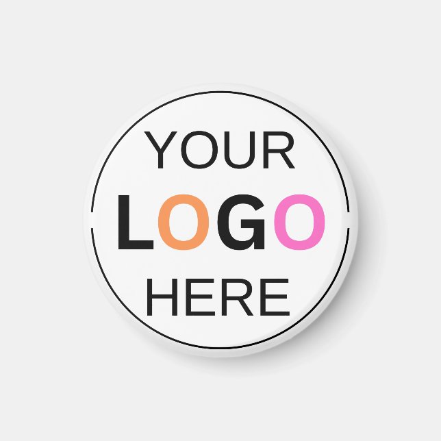 Íman Logotipo Personalizado Círculo Simples (Frente)
