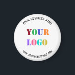 Íman Logotipo personalizado e Promocional de texto Magn<br><div class="desc">Cores e fontes personalizadas - Magnet com o logotipo da sua empresa e Promocional de texto Oferta de magnetos personalizados para empresas - Adicione seu logotipo / imagem e texto / informações - Redimensione e mova os elementos com a ferramenta de personalização. Escolha / adicione seu plano de fundo e...</div>