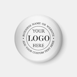 Íman Logotipo personalizado em segundo plano da Cinza d