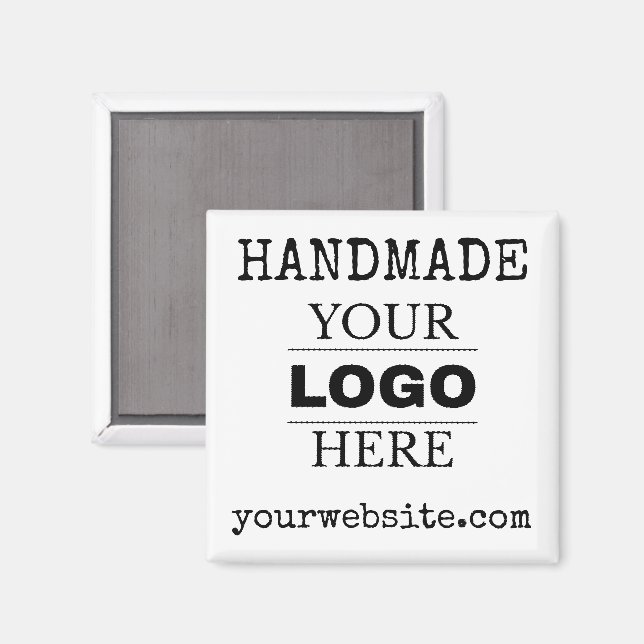 Íman logotipo personalizado moderno empresarial (Front/Back)