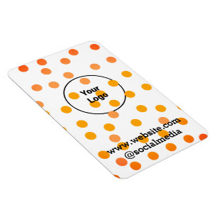 Íman Logotipo personalizado simples e elegante aqui da 