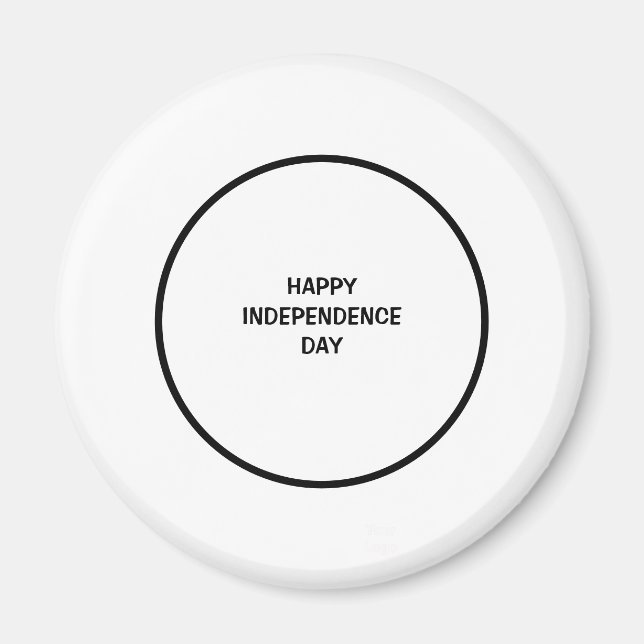 Íman Logotipo personalizado simples e elegante aqui da  (Frente)