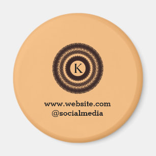 Íman Logotipo personalizado simples e elegante aqui da