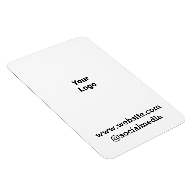 Íman Logotipo personalizado simples e elegante aqui da  (Lado Direito)