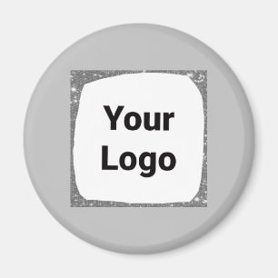 Íman Logotipo personalizado simples e elegante aqui, em