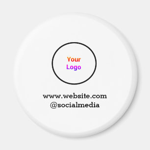 Íman Logotipo personalizado simples e elegante aqui emp