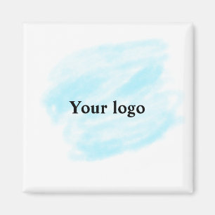 Íman Logotipo personalizado simples e elegante aqui era