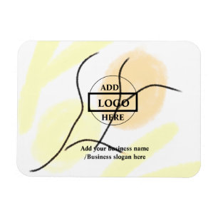 Íman Logotipo personalizado simples e elegante aqui, ma