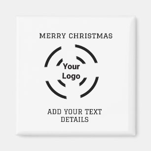 Íman Logotipo personalizado simples e elegante aqui, ma