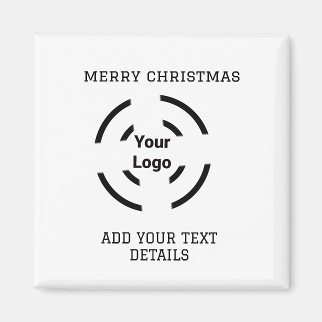 Íman Logotipo personalizado simples e elegante aqui, ma (Frente)