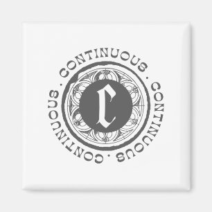 Íman logotipo preto continua