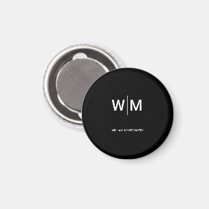 Íman Logotipo Preto da Marca   Empresa Comercial Corpor