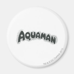 Íman Logotipo Preto Grunge Aquaman