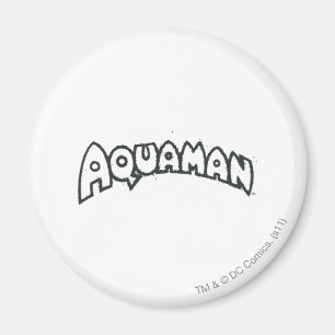 Íman Logotipo Preto Grunge Aquaman 2