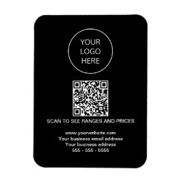 Íman Logotipo QR Código moderno em preto