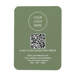 Íman Logotipo QR Código moderno Sage Magnet Verde