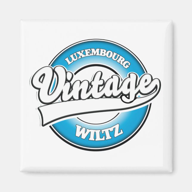 Íman Logotipo retro de Wiltz Luxemburgo (Frente)