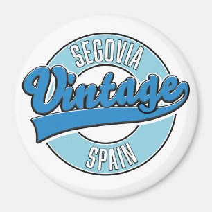 Íman logotipo retrô segovia espanha