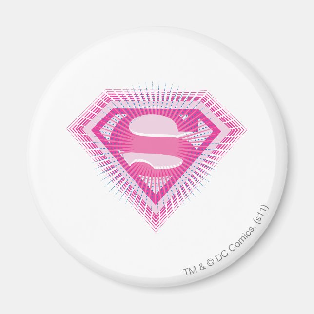 Íman Logotipo rosa da Supergirl (Frente)